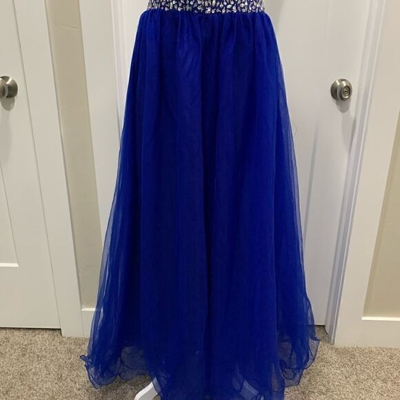 New Beaded & Sequined 2 Piece Ball Gown - Picture 9 of 11